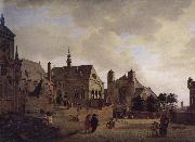 Imagine the church and buildings, Jan van der Heyden